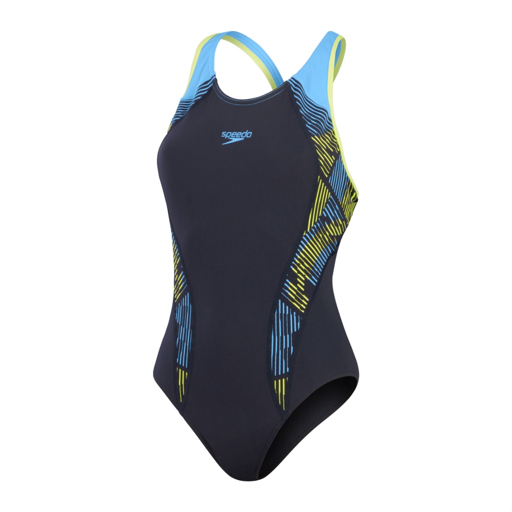 Speedo Placement Laneback Swimsuit Reydon Sports Plc